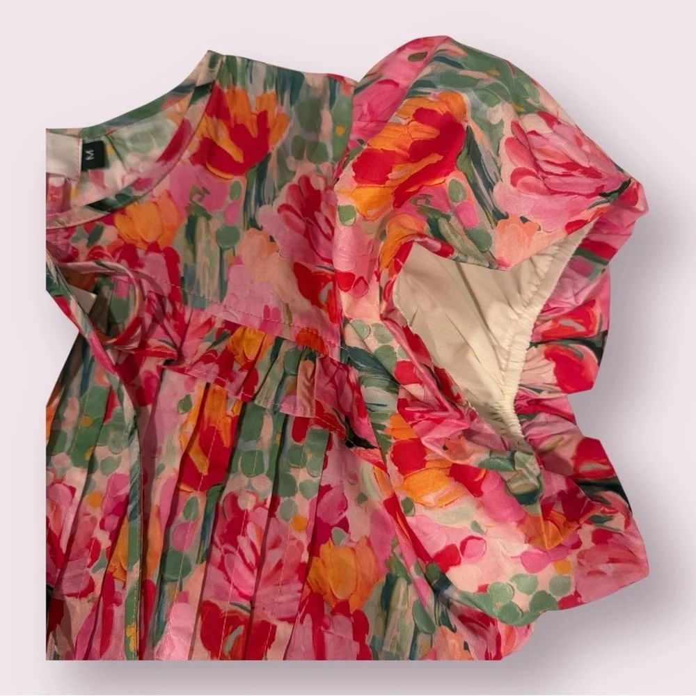 Tulips Ruffle Top Red - Picture 5 of 14